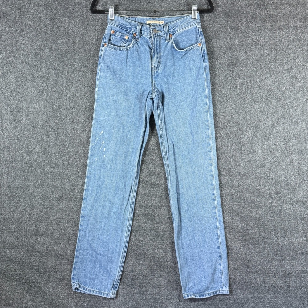 Levis Low Pro Straight Jeans Light Wash 100% Cotton Womens Size 24x31 #2939 - Picture 1 of 14